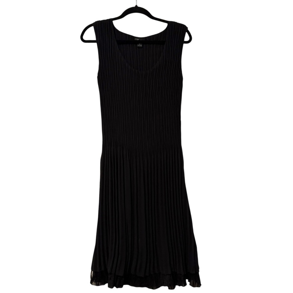 Caelian Sleeveless‎ Maxi Dress Pleated Flare Flowy Black Size XL